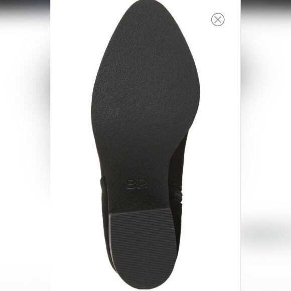 New BP Luke Over The Knee Boot Western cowgirl suede black tall heels boots - Picture 4 of 7